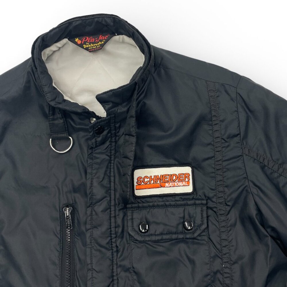Vintage 1980's Pla-Jac Schinder National Racing Bomber Trucker Jacket Men's 42 - Picture 6 of 9
